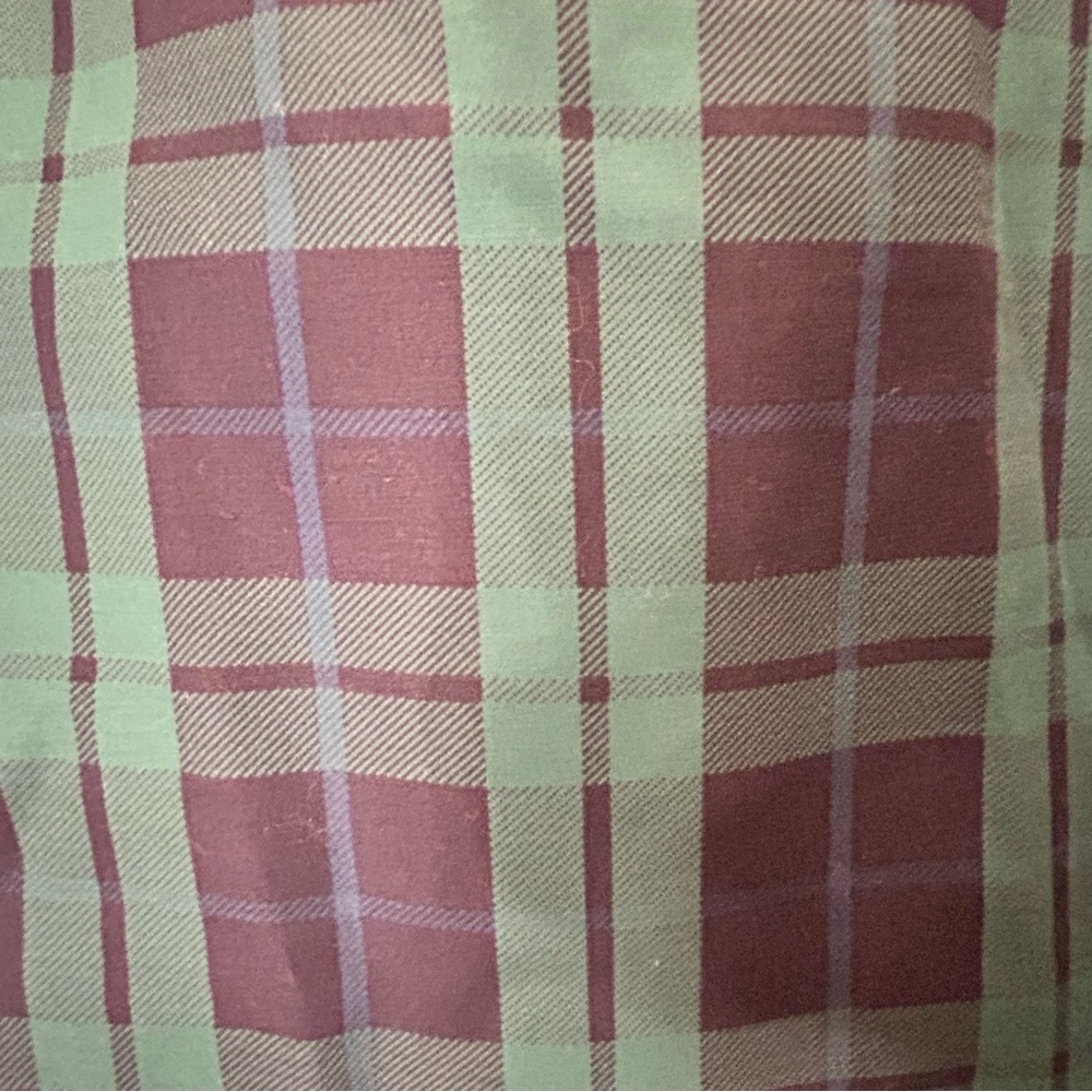 NWT 97% Cotton Lord & Taylor Green and Navy Plaid Pencil Skirt - Picture 2 of 9